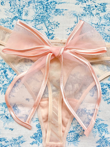 Pink Mesh Bow Panty