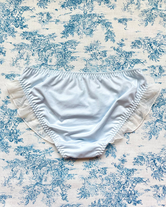 Blue Embroidered Panty