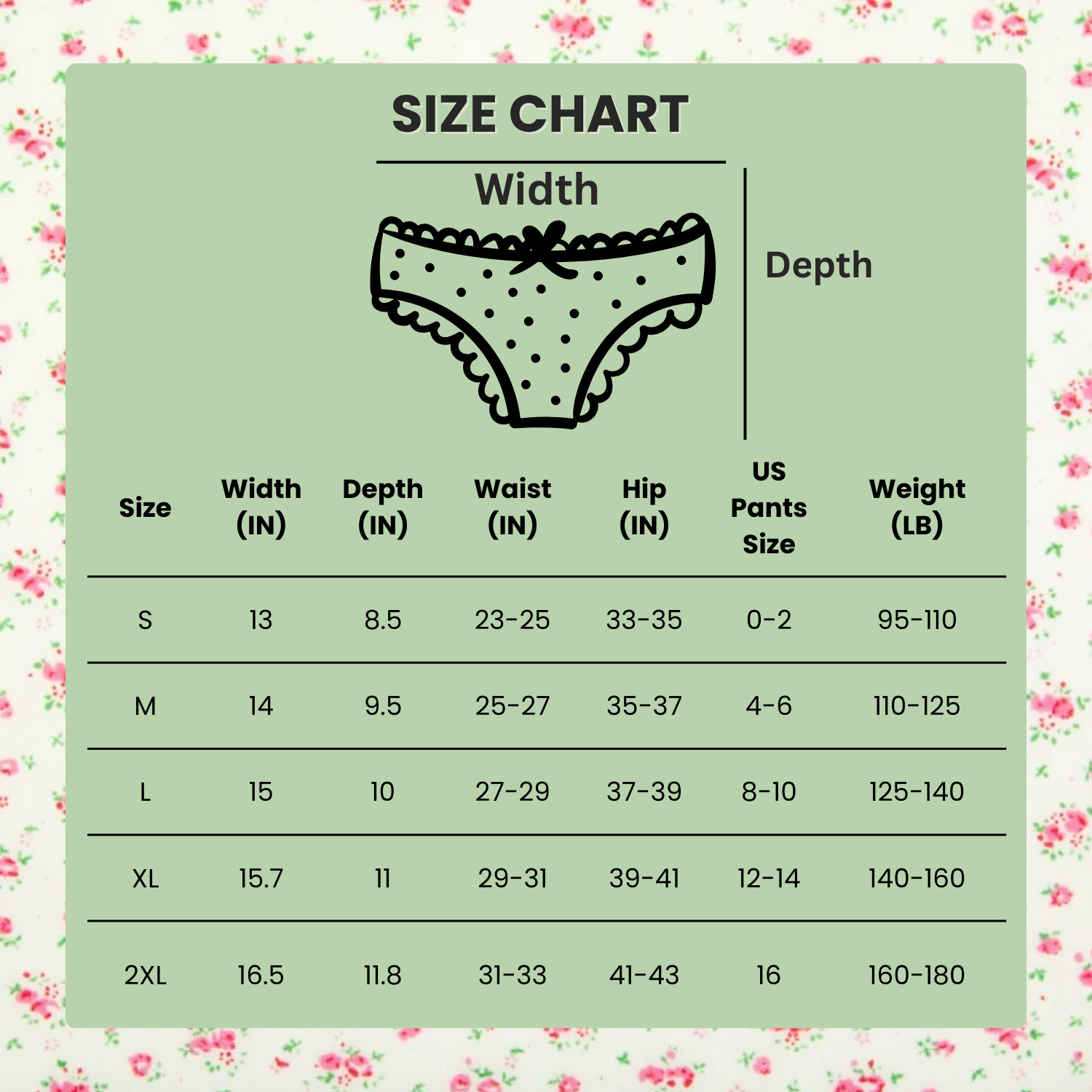 Petite Size Coquette style lace bow panties Floral Sweet Cute Polka Dot Polka Dot Sexy Mesh Underwear fall underwear Womenswear Soft Lingerie