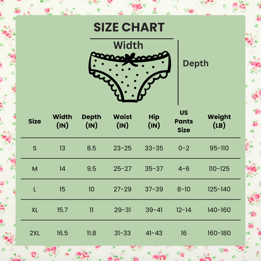 Petite Size Coquette style lace bow panties Floral Sweet Cute Polka Dot Polka Dot Sexy Mesh Underwear fall underwear Womenswear Soft Lingerie