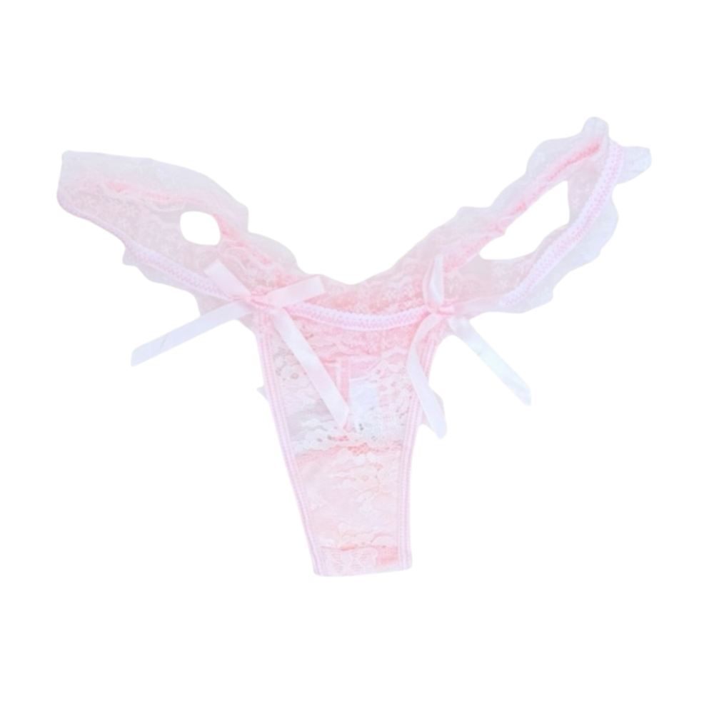 Milanblocks coquette bow lace cute panty Cotton Panties fall underwear