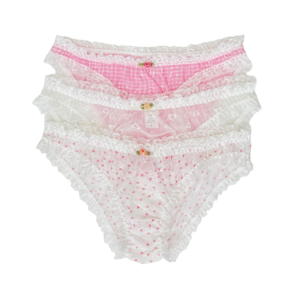 Milanblocks Unique Pieces | Lace & Ruffle Lingerie Sample Sale Soft Underwear Breathable Panty Print Panties Womenswear Cute