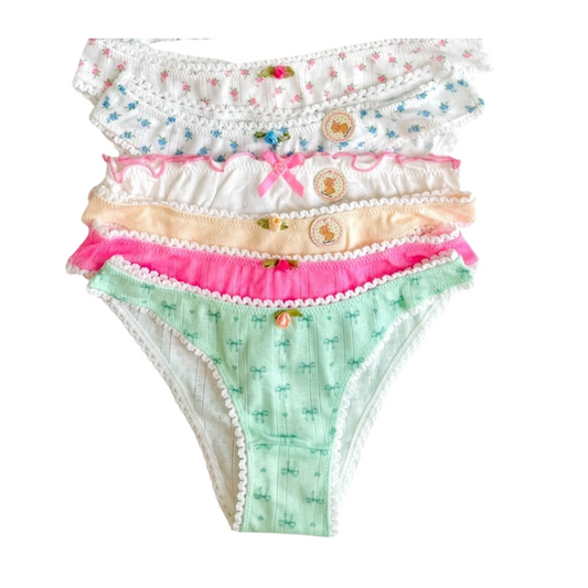 Milanblocks Petite Bundle Cotton Pointelle Sweet Blossom Coquette Lingerie Set