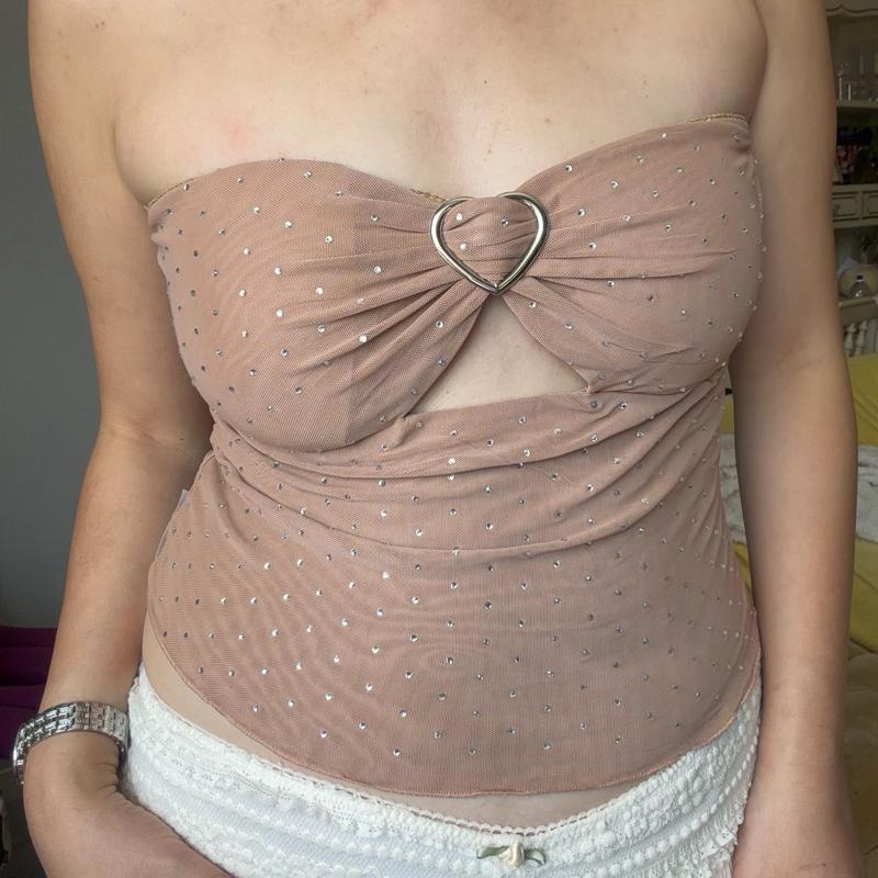 MilanBlocks coquette Womenswear Short Tops Sleeveless Minimalist soft girl cami top sample sale