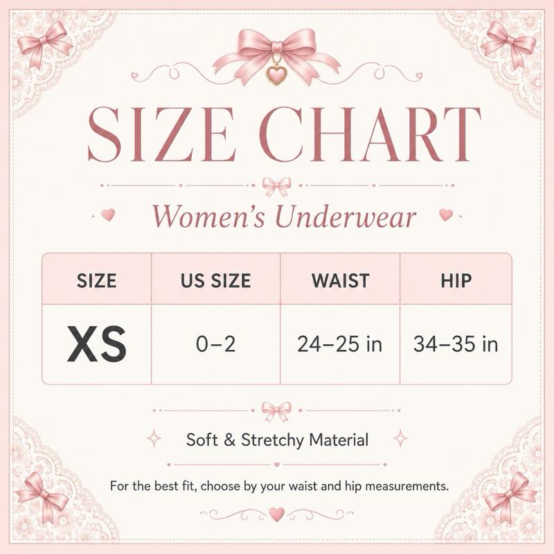 XSmall Milanblocks Women's Coquette Underwear 5-Pack, Comfortable Feminine Elegant Lady's Everyday Underwear Set