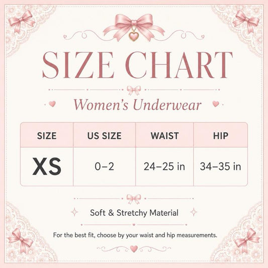 XSmall Milanblocks Women's Coquette Underwear 5-Pack, Comfortable Feminine Elegant Lady's Everyday Underwear Set