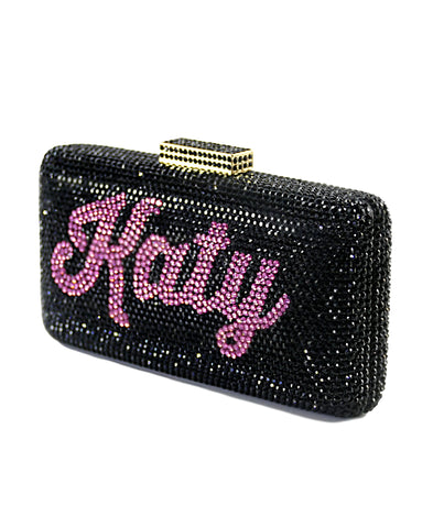 Custom Name Personalized Crystal Box Evening Clutch Bag-Handbags & Purses - MILANBLOCKS