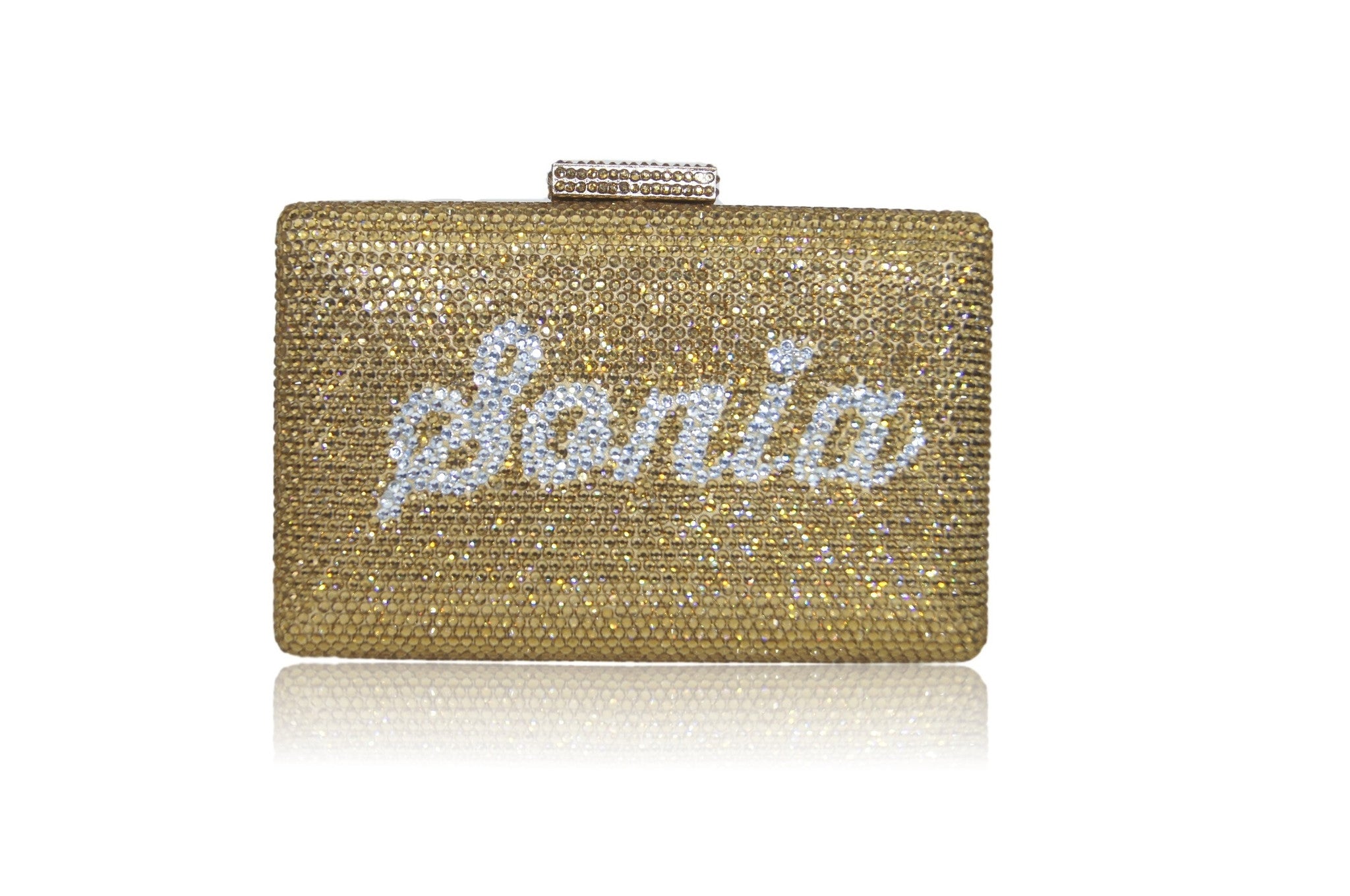 Custom Name Personalized Crystal Box Evening Clutch Bag-Handbags & Purses - MILANBLOCKS