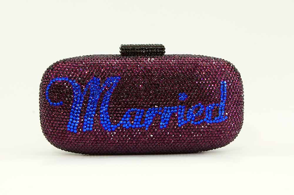 Custom Name Personalized Crystal Box Evening Clutch Bag-Handbags & Purses - MILANBLOCKS