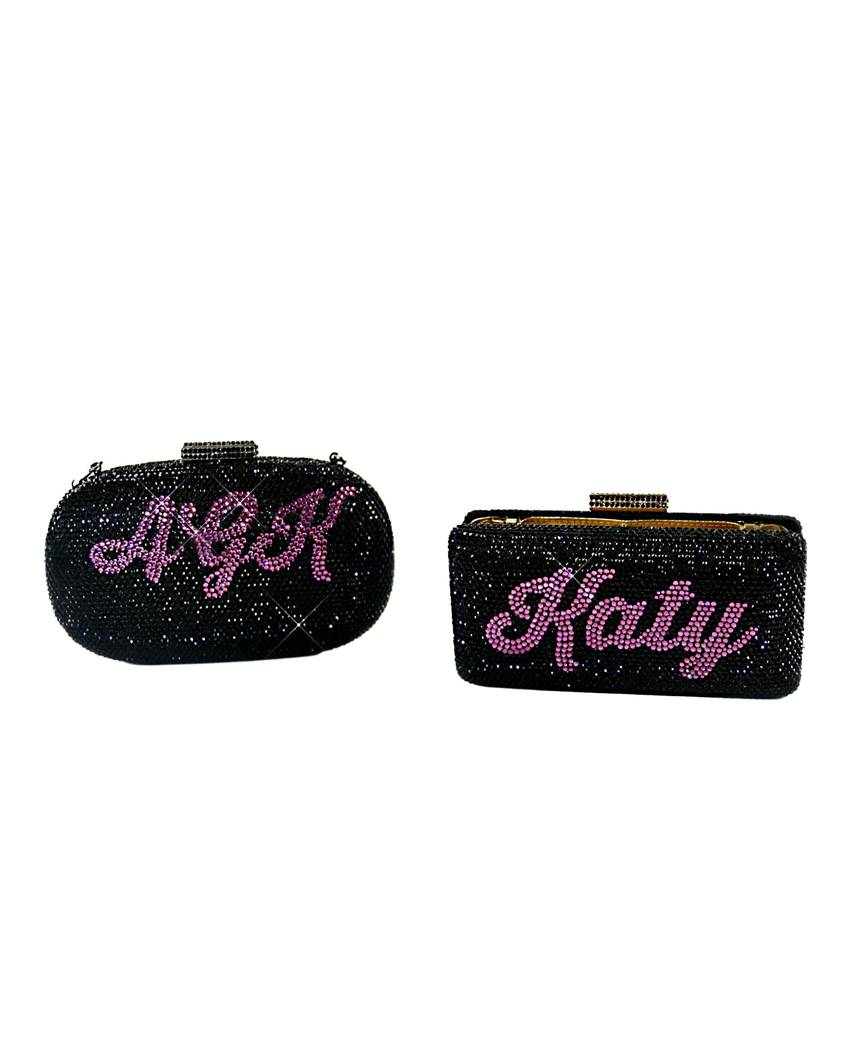 Custom Name Personalized Crystal Box Evening Clutch Bag-Handbags & Purses - MILANBLOCKS