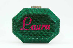 Custom Name Personalized Crystal Box Evening Clutch Bag-Handbags & Purses - MILANBLOCKS
