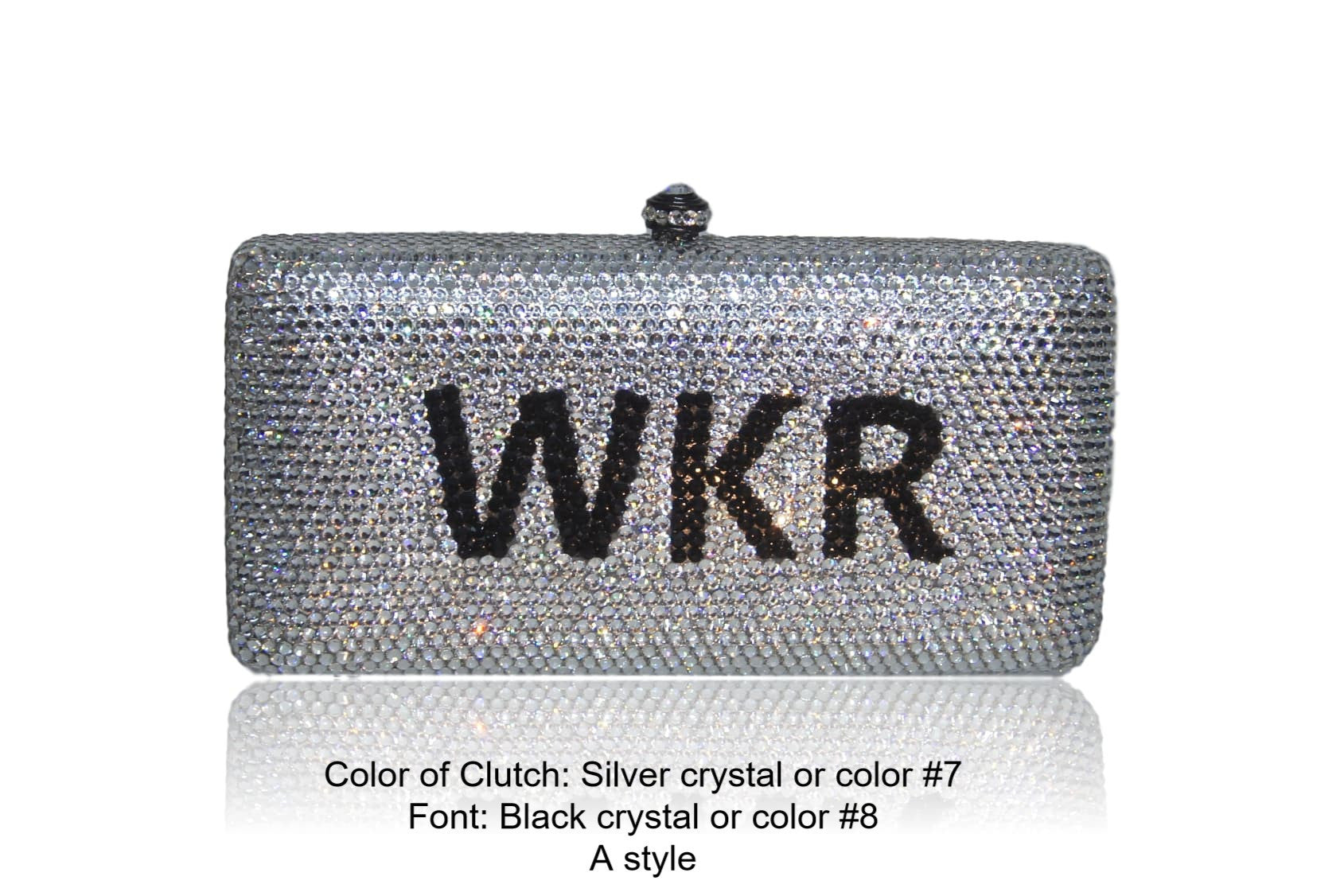 Custom Name Personalized Crystal Box Evening Clutch Bag-Handbags & Purses - MILANBLOCKS