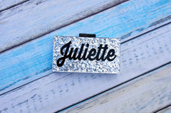 Personalized Name Acrylic Box Clutch-Medium Size-Handbags & Purses - MILANBLOCKS