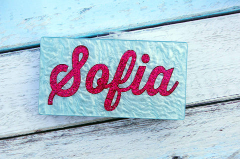 Personalized Name Acrylic Box Clutch-Medium Size-Handbags & Purses - MILANBLOCKS