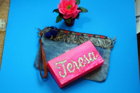 Personalized Name Acrylic Box Clutch-Medium Size-Handbags & Purses - MILANBLOCKS