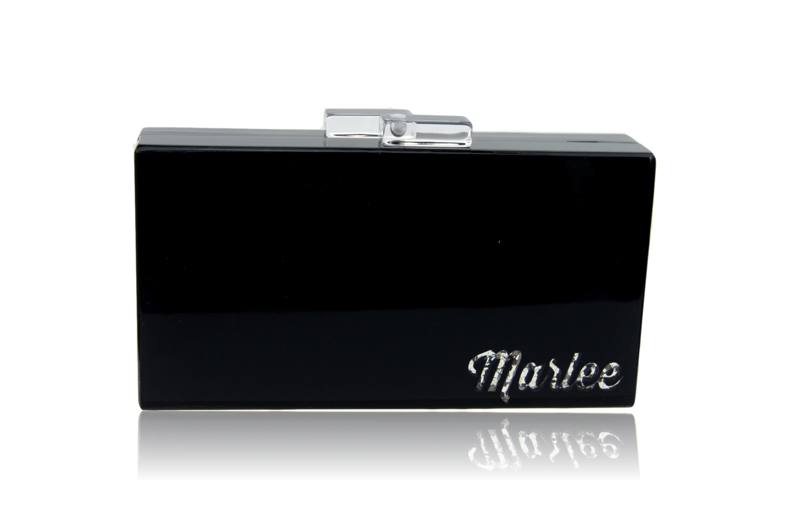 Personalized Name Acrylic Box Clutch-Medium Size-Handbags & Purses - MILANBLOCKS