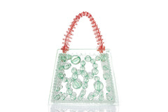 Mint Spider Woven Round Beaded Bag