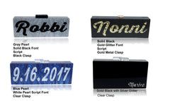 Large size live review custom acrylic name clutch-Handbags & Purses - MILANBLOCKS