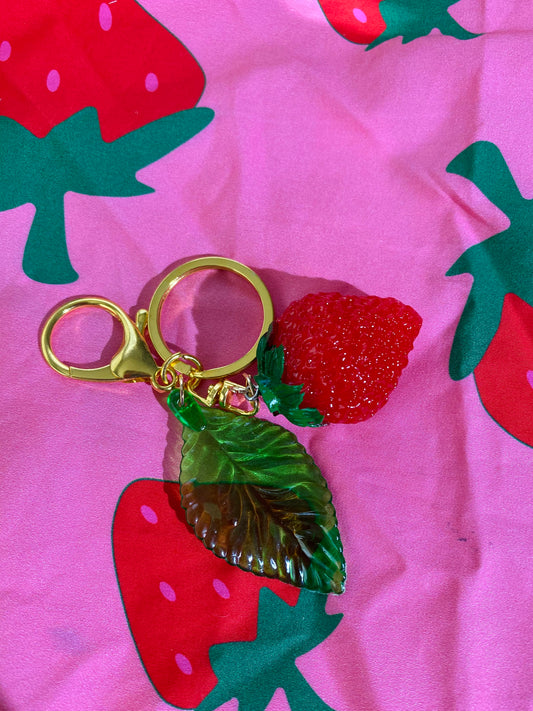 strawberry keychain